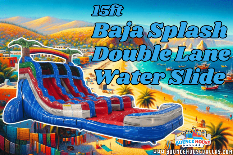 15ft Double Lane Baja Splash Water Slide