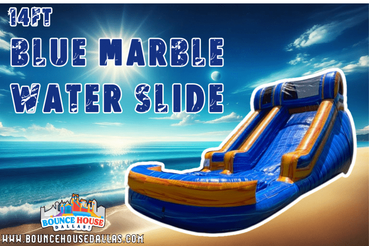 14ft Blue Marble Water Slide