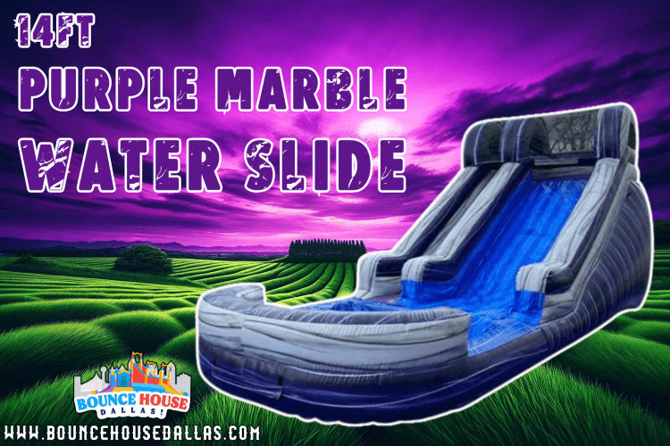 14ft Purple Marble Water Slide